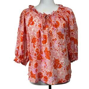 Ro's Garden Havana top, bohemian, peasant top, resort, coastal, global print